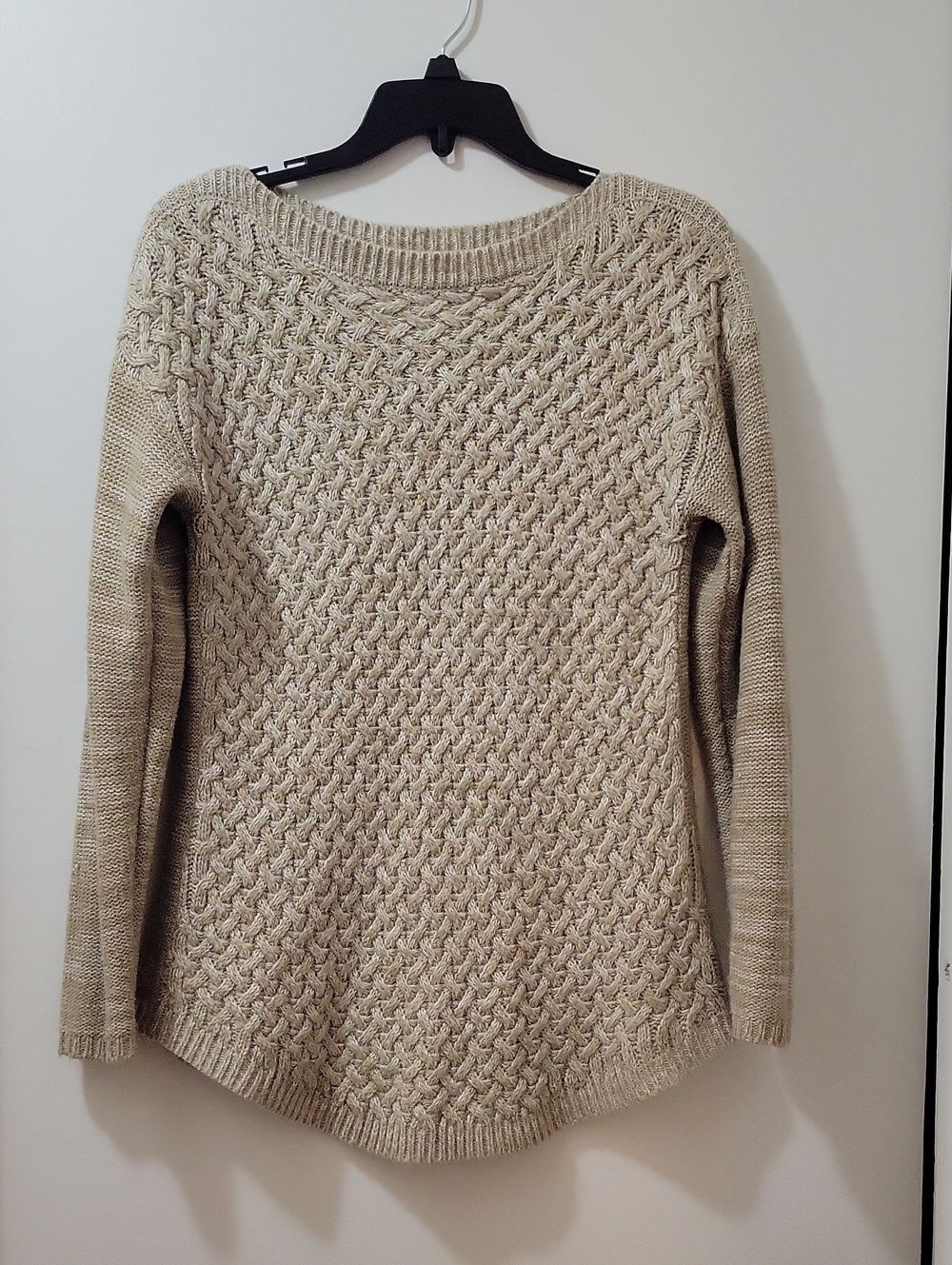 Women's Cable Knit Crewneck Sweater - Beige